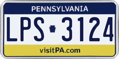 PA license plate LPS3124