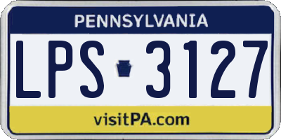 PA license plate LPS3127