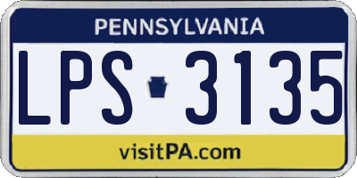 PA license plate LPS3135