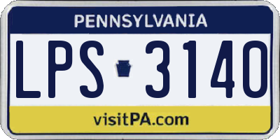 PA license plate LPS3140