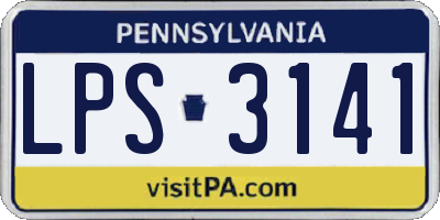 PA license plate LPS3141