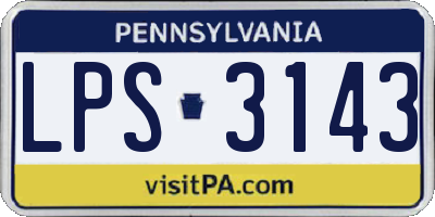 PA license plate LPS3143