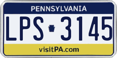 PA license plate LPS3145