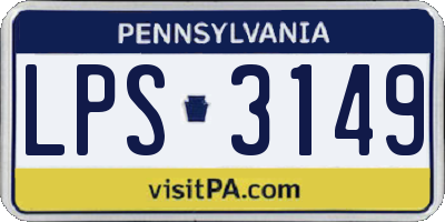 PA license plate LPS3149