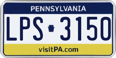 PA license plate LPS3150