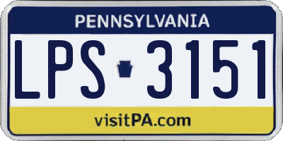 PA license plate LPS3151