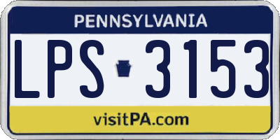 PA license plate LPS3153