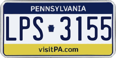 PA license plate LPS3155