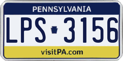 PA license plate LPS3156