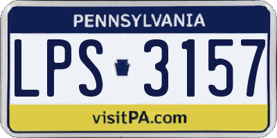PA license plate LPS3157