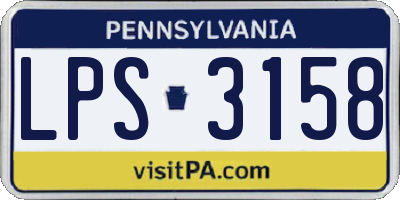 PA license plate LPS3158
