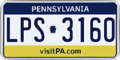 PA license plate LPS3160