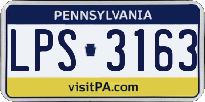 PA license plate LPS3163