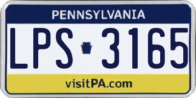 PA license plate LPS3165