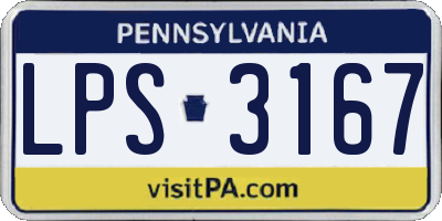 PA license plate LPS3167