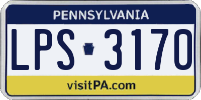 PA license plate LPS3170
