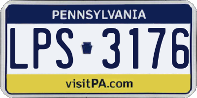 PA license plate LPS3176