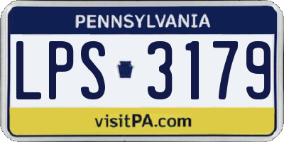 PA license plate LPS3179