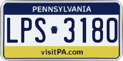 PA license plate LPS3180