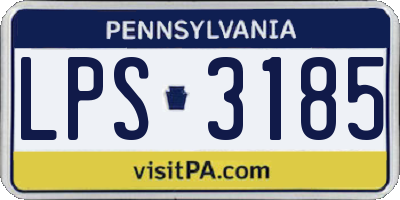 PA license plate LPS3185