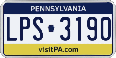 PA license plate LPS3190