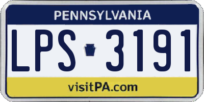 PA license plate LPS3191