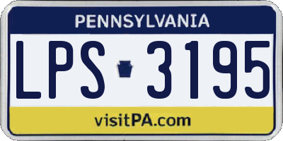 PA license plate LPS3195