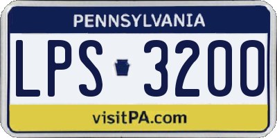 PA license plate LPS3200