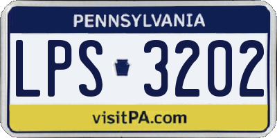 PA license plate LPS3202