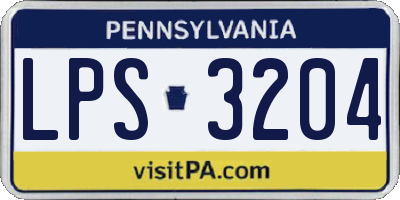 PA license plate LPS3204