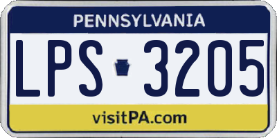 PA license plate LPS3205