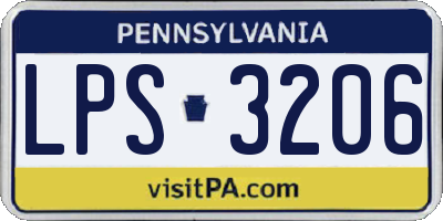 PA license plate LPS3206
