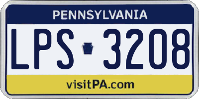 PA license plate LPS3208