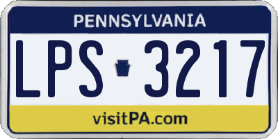 PA license plate LPS3217