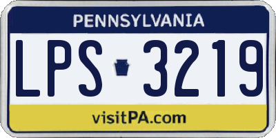 PA license plate LPS3219