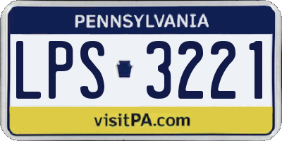 PA license plate LPS3221