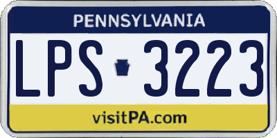 PA license plate LPS3223