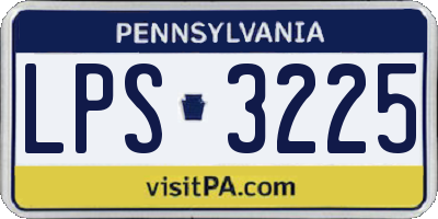 PA license plate LPS3225