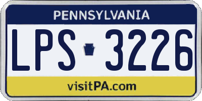 PA license plate LPS3226