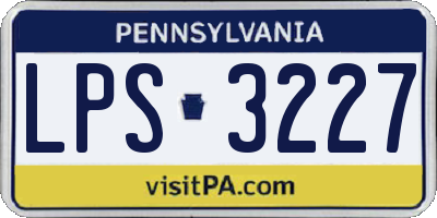 PA license plate LPS3227