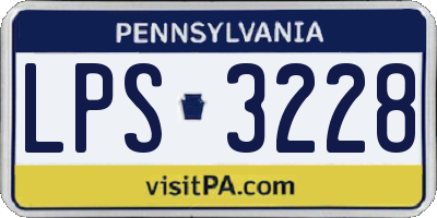 PA license plate LPS3228