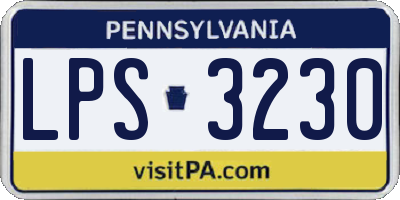 PA license plate LPS3230