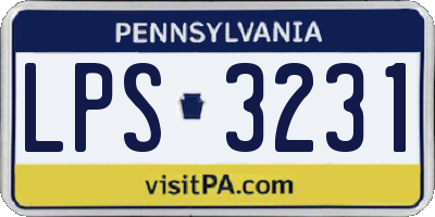 PA license plate LPS3231