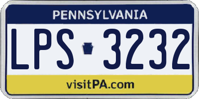 PA license plate LPS3232