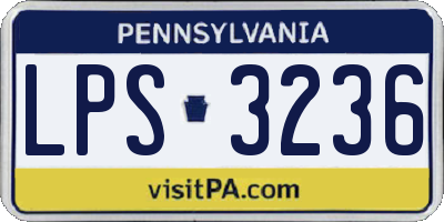 PA license plate LPS3236