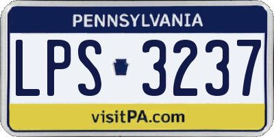 PA license plate LPS3237