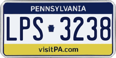 PA license plate LPS3238