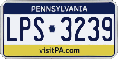 PA license plate LPS3239
