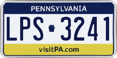 PA license plate LPS3241