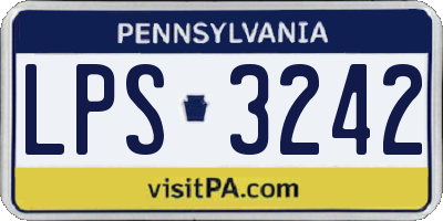 PA license plate LPS3242
